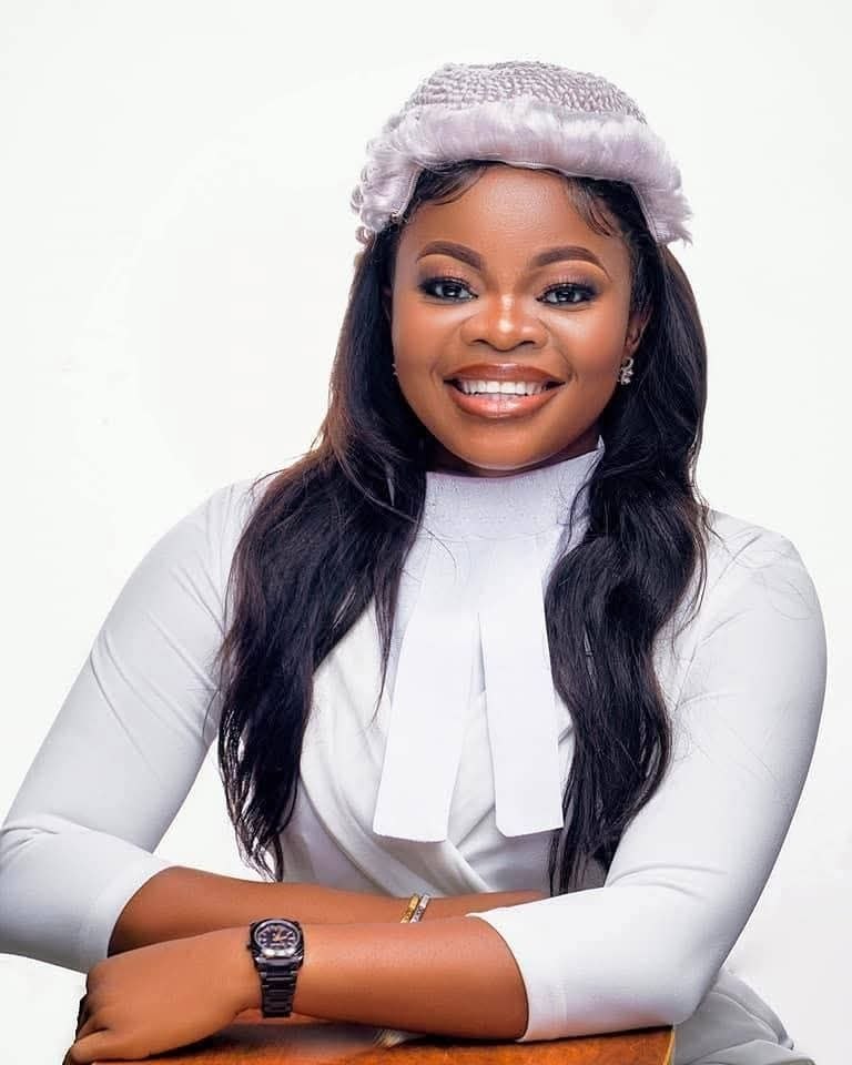 Mary Odedele, Esq. in barrister wig and gown